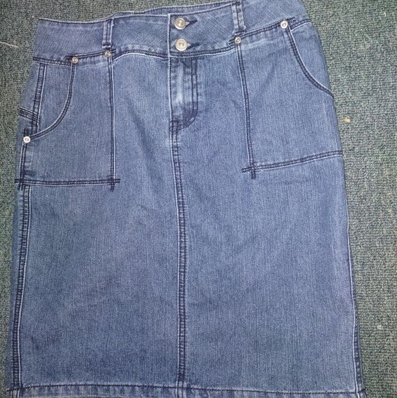 “Willi Smith" Midi Jean Skirt"! - Picture 1 of 7